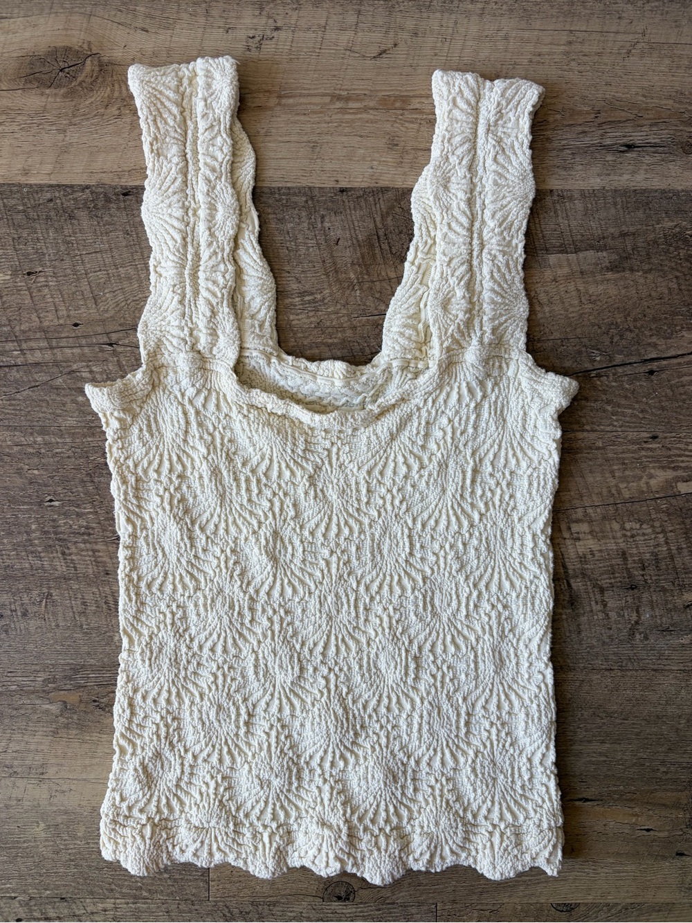 Intimately Free People Ivory Cream Love Letter Seamless Cami Tank Size M/L